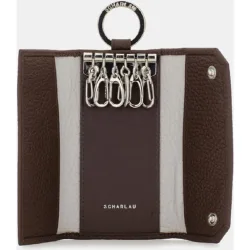 Cartera de hombre de piel con anilla para llaves