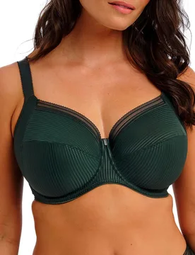 Womens Fusion Full Cup Side Support Bra - Green Polyamide - Size 32h - Fantasie - FashionsVida