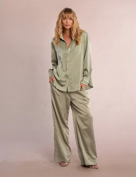 Camisa de mujer de manga larga abalorios brillantes - Molly Bracken - FashionsVida