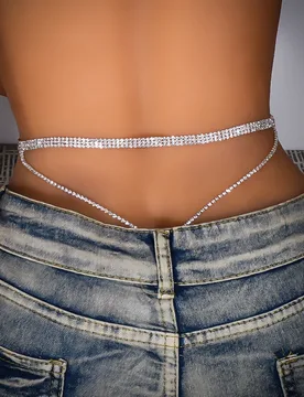 Stonefans Multilayer Crystal Thong G String Women Panties Rhinestone Chain Decoration Festival Jewelry Body Accessories Rave - Aliexpress - FashionsVida