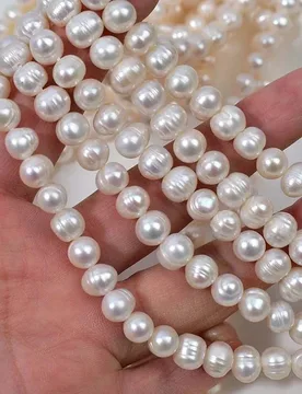Natural Freshwater Pearl Bead 7-8mm A Potato Shaped for Jewelry Making DIY Necklace Bracelet Accessories Materials Women Wedding - Aliexpress - FashionsVida