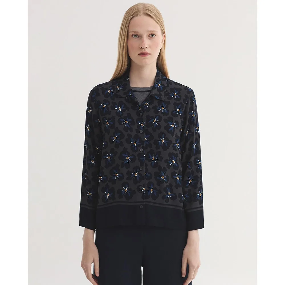 Camisa de mujer 100% algodón con estampado de flores - Nice Things - FashionsVida