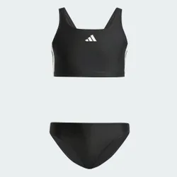 Bikini 3-Stripes V-Back Junior 5-6A Black / White