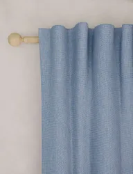 Brushed Multiway Blackout Curtains Mid Blue