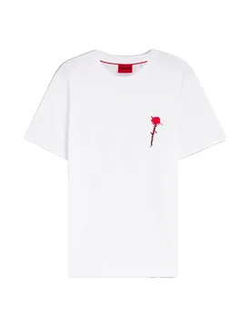 Hugo Maglietta A Maniche Corte Diflow 10258021 White S - Hugo Boss - FashionsVida