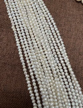 Natural Freshwater Pearls 3-4mm A white Round Punch Beads Pearl Bead Jewelry Make Gift DIY Necklace Bracelet Accessories Wedding - Aliexpress - FashionsVida