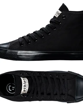 Fairtrade Hi Top Trainers - Black - Ethletic - FashionsVida