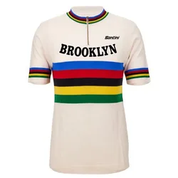Maglia A Maniche Corte Brooklyn World Champion White