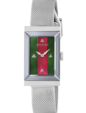 G-Frame Ya147401 Womens Watch - Elegant And Functional Timepiece - Silver Mesh - One Size - Gucci - FashionsVida