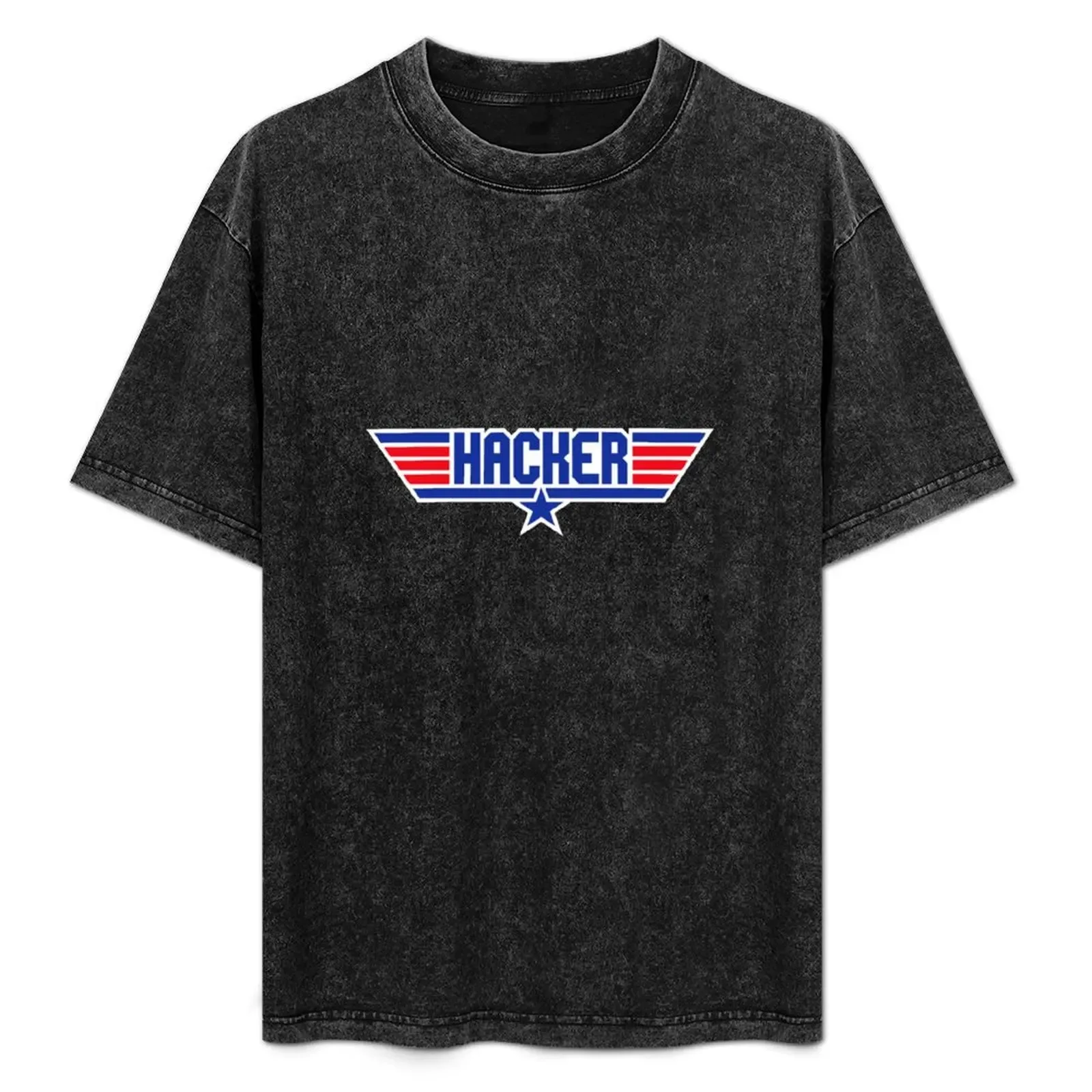 Hacker Top Gun Contrast T-Shirt Basic Simple Casual Short Sleeve Tee - Aliexpress - FashionsVida