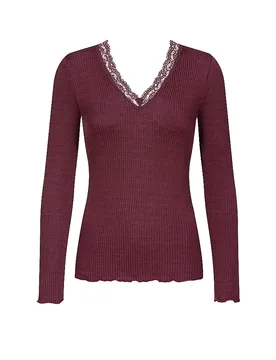 Langarmshirt WOOL EXPRESSIVE boysenberry baya XS - Mey - FashionsVida