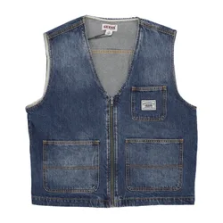 Smanicato Uomo Go Denim Vest Originals Dark Wash