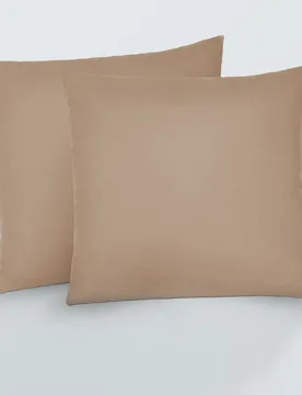 Feinjersey-Kopfkissenbezug Doppelpack macchiato, 2x 40x40 cm - Biberna - FashionsVida