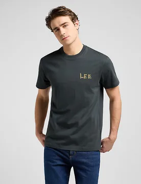 Relaxed Graphic Tee Washed Black Größe M male - Lee - FashionsVida