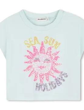 Maglietta A Maniche Corte U21950 Aqua Green 8 Anni - Billieblush - FashionsVida