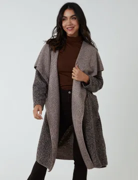 Waterfall 2 Pocket Coat - ONE / PINK - female - Blue Vanilla - FashionsVida