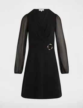 Morgan - Vestido corto de gasa - Morgan - FashionsVida