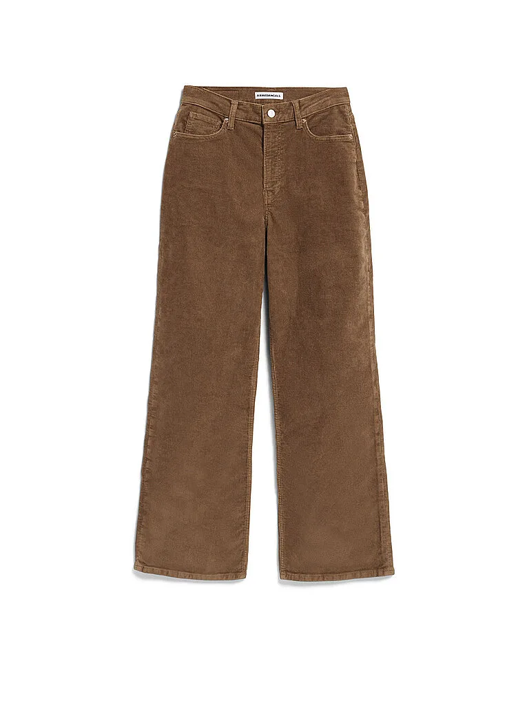 Pantalone in velluto a coste ENIJAA cammello 30/L30 - Armedangels - FashionsVida