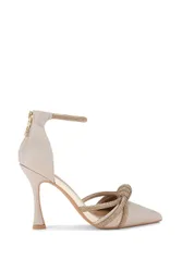 Women's 'Ava2' Fabric Heels in Gold Size: 7 - Gold - Size: 7