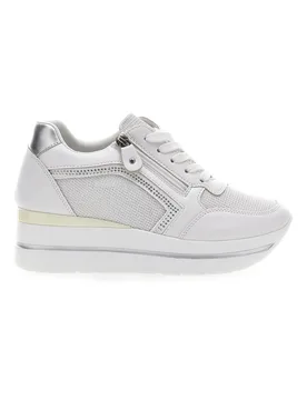Sneakers Bianche con Zeppa e Cerniera Laterale E45 40 - Energy - FashionsVida