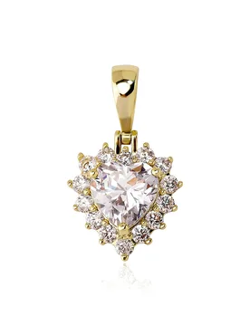 Iced Out Heart CZ Pendant Necklace Rope Chain Micro Pave Zircon Love Charm Women Luxury Dainty Clavicle Chain Fashion Jewelry - Aliexpress - FashionsVida