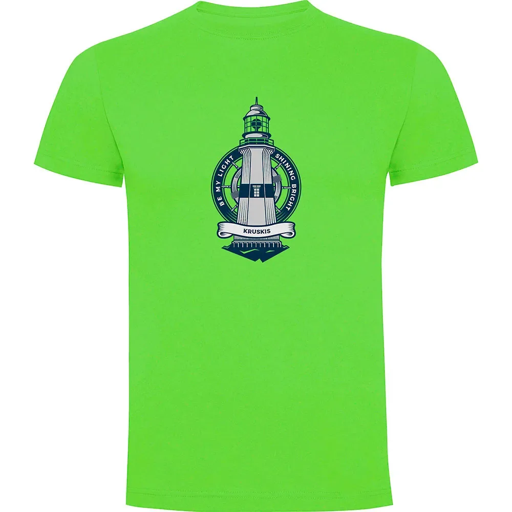 Lighthouse Short Sleeve T-shirt Light Green 2XL Men - Kruskis - FashionsVida