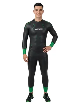 Terraprene Vision Long Sleeve Neoprene Wetsuit Black / Forest Green SM Men - Zone3 - FashionsVida