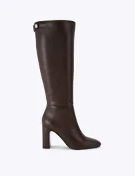 Wide Fit Block Heel Knee High Boots Brown female