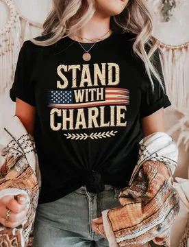 Stand With Charlie Kirk Shirt, Free Speech Support Tee, Vintage College Political Shirt, Political Shirt, Justice For Charlie - Aliexpress - FashionsVida