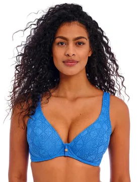 Womens 205413 Nomad Nights High Apex Bikini Top - Blue - Freya - FashionsVida