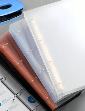 Pieza Carpeta de archivo transparente de tamaño A4 con 4 anillos en D y 2 perforaciones, organizador de documentos impermeable para escuela, universi - Shein - FashionsVida