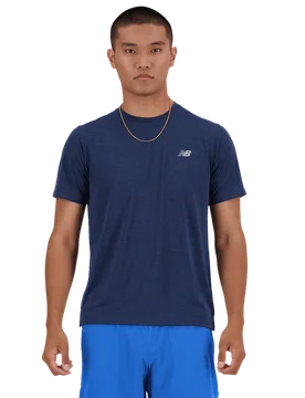 Athletics T-shirt Men T-Shirts - Blue - Size M - Poly Jersey - Blue - Size: Medium - New Balance - FashionsVida
