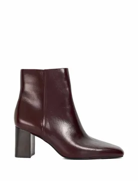 Women's 'Panamas' Leather Ankle Boots in Red Size: 5 - Red - Size: 5 - Dune london - FashionsVida