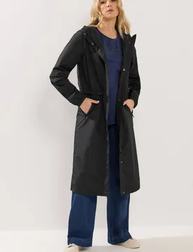 Women's Tall Waterproof Longline Jacket in Black Size: 22-24 - Black - Size: 22-24 - Long tall sally - FashionsVida