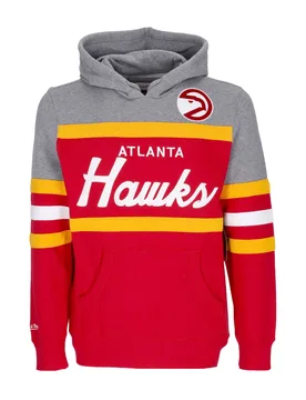 Felpa Cappuccio Uomo Nba Headcoach Hoodie Atlhaw Scarlet - Mitchell & Ness - FashionsVida