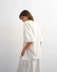 TSRIKKA OVERSIZED KNOT TEE JRS femae