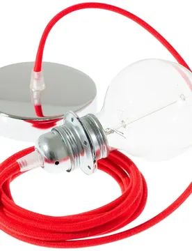 Cables Lampe Suspendue Pendel Pour Abat-jour Rc35 Diy 2 M Fire Red / Chrome Plated One Size - Creative - FashionsVida