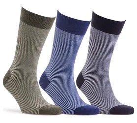 Men's Patterned Socks - Mixed Stripes - Size: M
