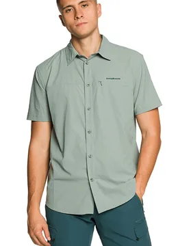 Esera camisa montaña manga corta hombre Gris (S) - Trango - FashionsVida