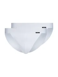 Slip lot de 2 COTTON RETRO white blanc M