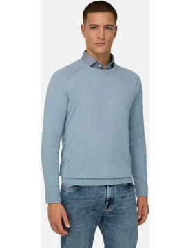 Jersey cuello redondo de algodón seda cachemira - Boggi Milano - FashionsVida