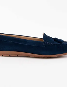 Womens Moccasin Meilis3 Blue Leather - Size Eu 38 - Purapiel - FashionsVida