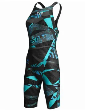 Avictor Prelude Open Back Competition Swimsuit Black / Blue UK 26 Women - TYR - FashionsVida