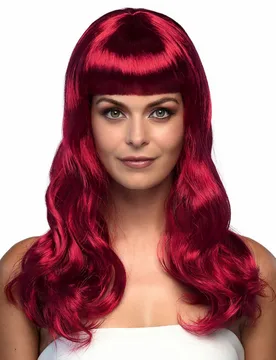 Langhaarperücke für Damen rot - female - BOLAND BV - FashionsVida