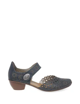 Women's 'Pia' Mary Jane Court Shoes in Navy Size: 4 - Navy - Size: 4 - Rieker - FashionsVida