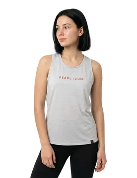 Izumi Maglietta Senza Maniche Transfer Tech Cool Grey heather Lino - Pearl - FashionsVida