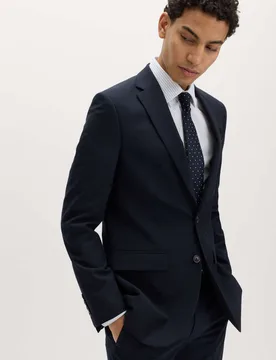 Slim Fit Machine Washable Suit Jacket Navy male - M&S - FashionsVida