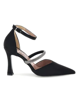Décolleté nere con strass e cinturino 7092 37 - PITTARELLO GLAM - FashionsVida