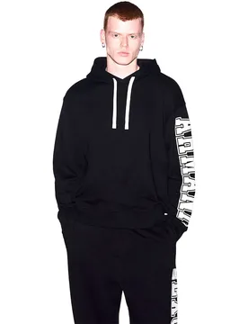 Exchange Felpa Con Cappuccio Xm002919_af12217 Black L - Armani - FashionsVida