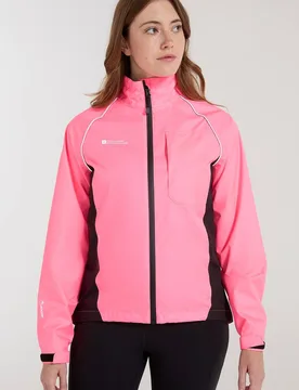 Women's Adrenaline Waterproof Jacket Breathable Coat in Pink Size: 10 - Pink - Size: 10 - Mountain Warehouse - FashionsVida
